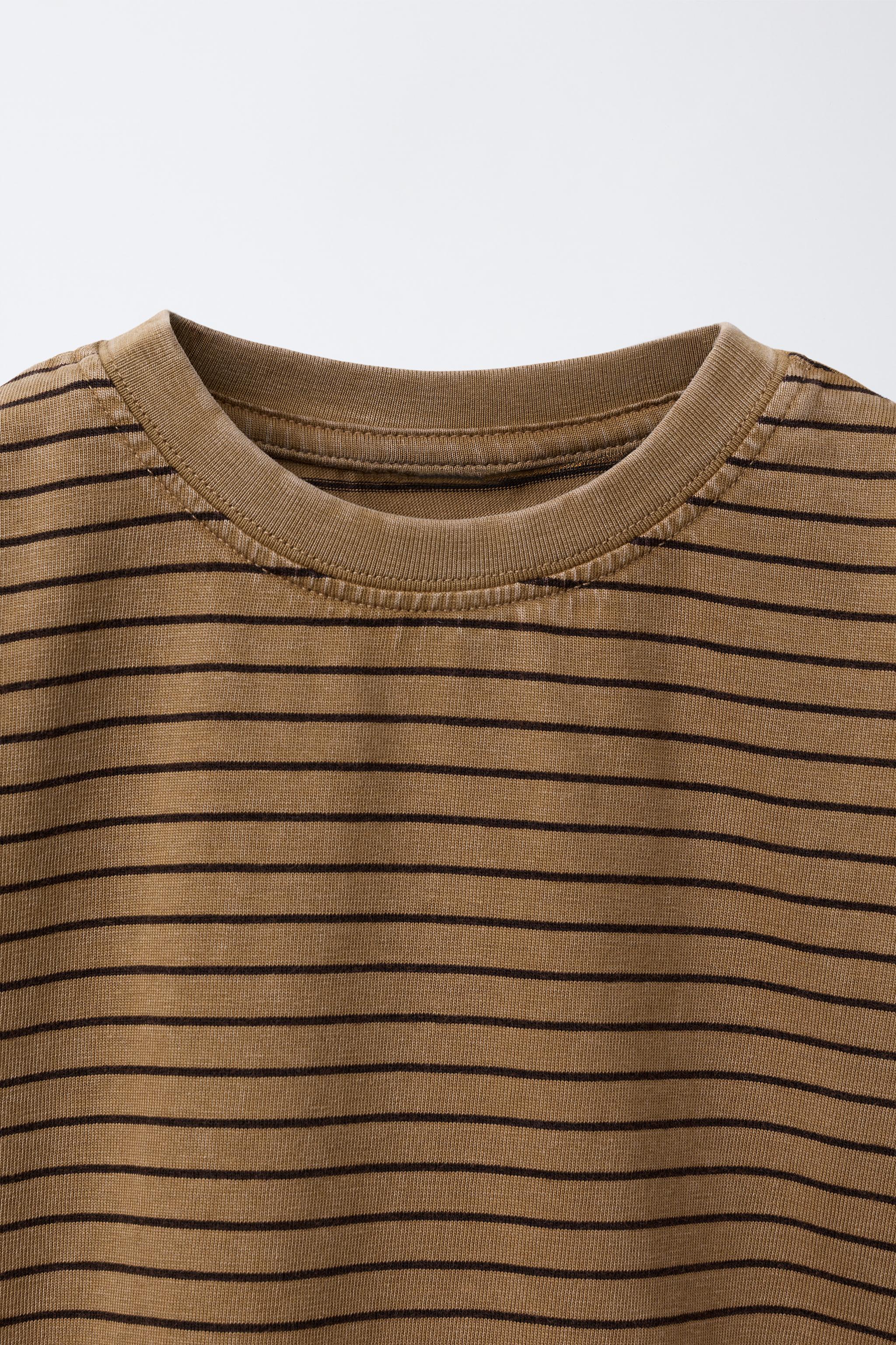 T-SHIRT RAYURES LOGO